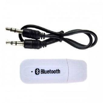 Best CT USB Bluetooth 3.5mm Stereo Audio Music Receiver Adapter For Speaker White  