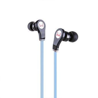 3.5mm In-Ear Earphone Headset Flat Cable Headphone for iPhone 6 / 6 Plus Samsung Smartphone (Blue) (Intl)  