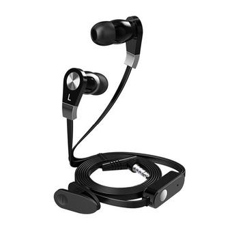 3.5mm In Ear Earphone with Microphone Stereo Earbud (Black) (Intl)  