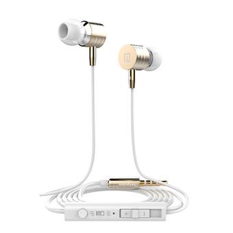 3.5mm Metal Wired Headphone with Microphone (Gold) (Intl)  