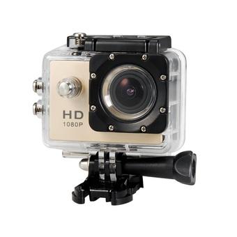 30M Waterproof 1.5" 170° Wide Angle Lens HD 1080P Sports Video Camera (Gold)  