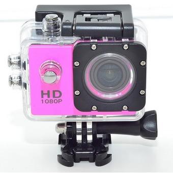 30M Waterproof 1.5" 170° Wide Angle Lens HD 1080P Sports Video Camera (Pink)  