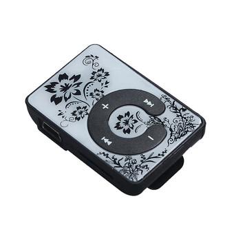 32GB Mini Clip Flower Pattern MP3 Player (Black) (Intl)  