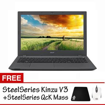 Acer E5-552G - AMD FX 8800P - 8GB - 1TB - R8 M365DX - DOS - 15.6" - Abu-abu - SteelSeries Kinzu V3 + QcK MASS  