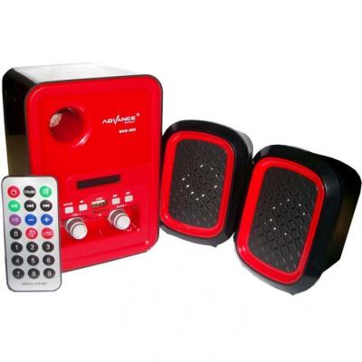 Advance Multimedia Speaker DUO-200 - Merah + Slot + Remote