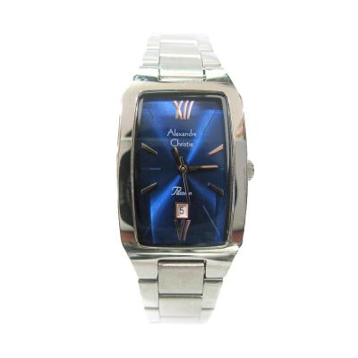 Alexandre Christie 2455 LDBSSBU Silver Dark Blue Jam Tangan Wanita