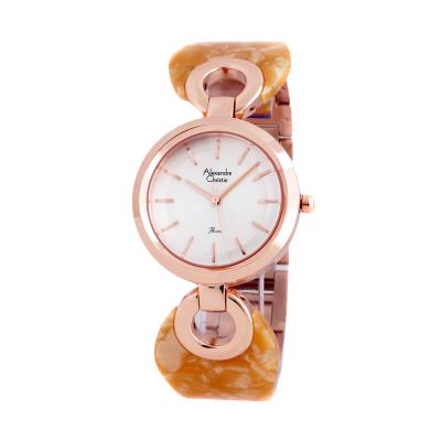 Alexandre Christie 2539 LH Stainless Steel Kombonasi Mika Kuning Rosegold Jam Tangan Wanita