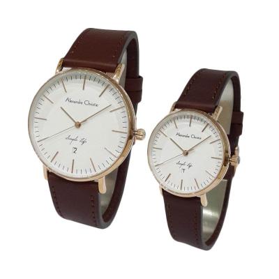 Alexandre Christie Simple Life Couple Series 8419LMDLRGSL Rose Gold Jam Tangan Pasangan