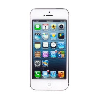 Apple iPhone 5 16 GB White Smartphone {factory centified refurbish} + Gratis Tempered Glass dan