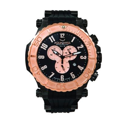 Aquaswiss Bolt XG 39XG125 Rose Gold Black Jam Tangan Pria