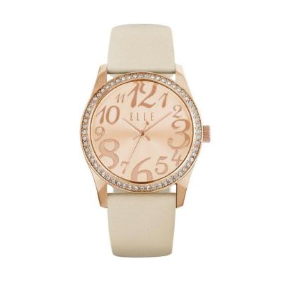 BNI - Elle Time EL20312S06C Leather Crème Jam Tangan Wanita