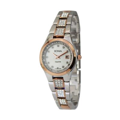 BONIA BN10092-2617S Silver Rose Gold Jam Tangan Wanita