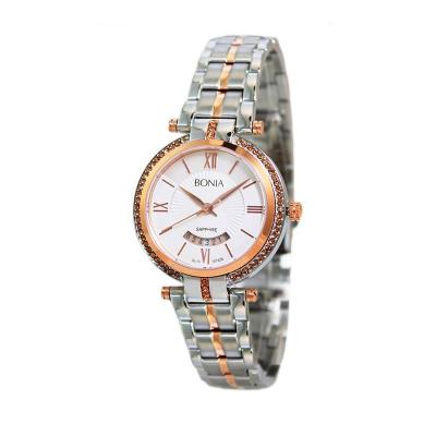 BONIA BN10132-2613S Silver Rose Gold Jam Tangan Wanita