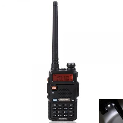 Baofeng 1.5" LCD 5W 136~174MHz / 400~470MHz Dual Band Walkie Talkie with 1-LED Flashlight (Black)