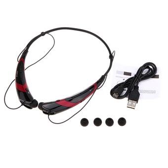 Bluetooth Headphone with Microphone for iPhone 6 Plus 6 5S LG Samsung S5 S4 HTC Tablet PC (Red) (Intl)  