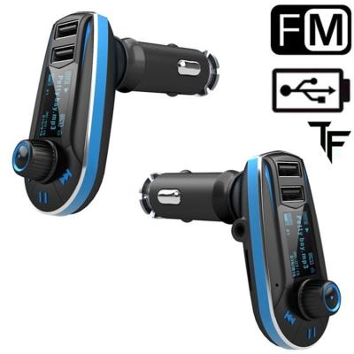 Blz Audio Car FM MP3 Modulator with USB Charger 2.1A for Smartphone - 618C - Black/Blue