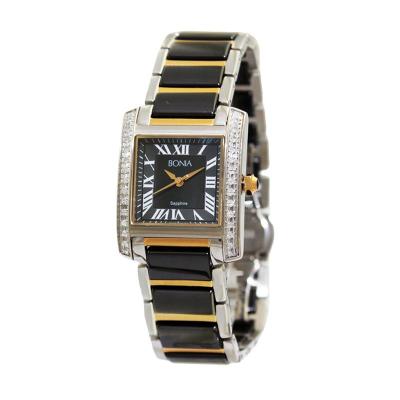 Bonia BN10124-2131S Black Gold Jam Tangan Wanita