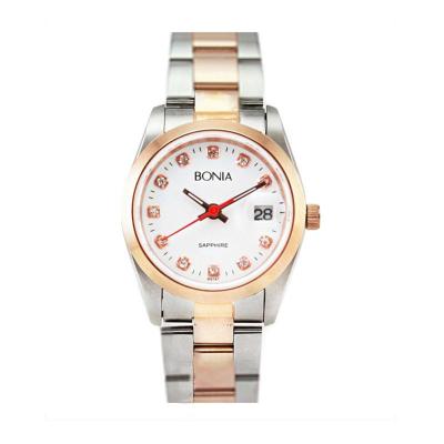 Bonia BN147-1517 Silver Rose Gold Jam Tangan Pria