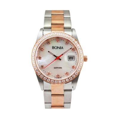 Bonia BN147-1557S Silver Rose Gold Jam Tangan Pria