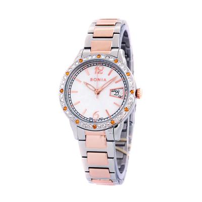 Bonia BNB10171-2655S Stainless Steel Rosegold Jam Tangan Wanita