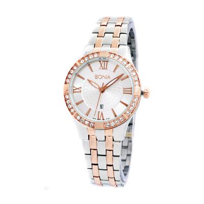 Bonia BNb10154-2613S Combi Rose Gold Stainless Steel Jam Tangan Wanita