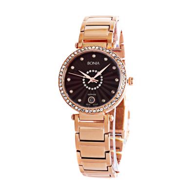 Bonia - Jam Tangan Wanita - Coklat Rosegold - Stainless Steel - BNB10130-2547s