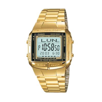 CASIO DB-360G-9A Data Bank Gold Jam Tangan Wanita