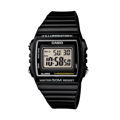 CASIO Illuminator W-215H-1A Glossy Black Jam Tangan Pria