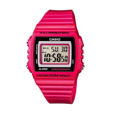 CASIO Illuminator W-215H-4A Glossy Pink Jam Tangan Pria