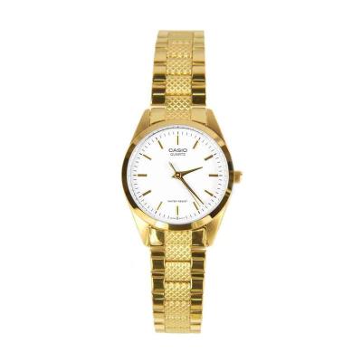 CASIO LTP-1274G-7ADF Gold White Jam Tangan Wanita