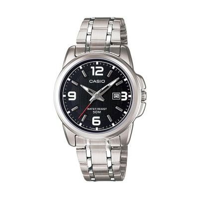 CASIO LTP-1314D-1AV Silver Black Jam Tangan Wanita