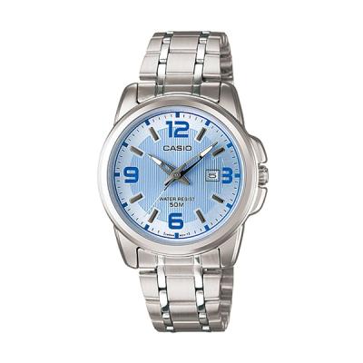 CASIO LTP-1314D-2AV Silver Blue Jam Tangan Wanita