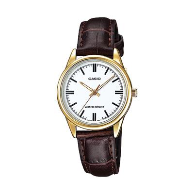 CASIO LTP V005GL 7A Coklat Jam Tangan Wanita