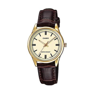 CASIO LTP V005GL 9A Coklat Jam Tangan Wanita