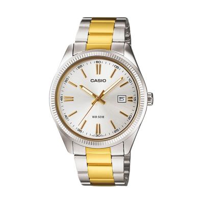 CASIO MTP-1302SG-7A Gold Silver Jam Tangan Pria