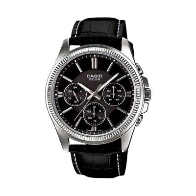 CASIO MTP-1375L-1AV Black Jam Tangan Pria