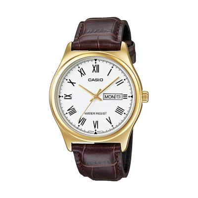 CASIO MTP-V006GL-7B Gold White Roman Jam Tangan Pria