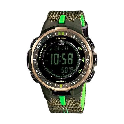 CASIO Solar Waveceptor PROTREK PRW-3000B-3DR Green Jam Tangan Pria