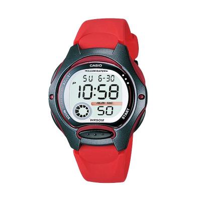 CASIO Sporty LW-200-4AV Red Black Jam Tangan Wanita