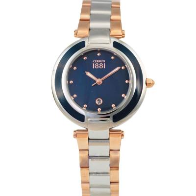 CERRUTI 1881 CRM122SN58MRT Silver Rose Gold Jam Tangan Wanita