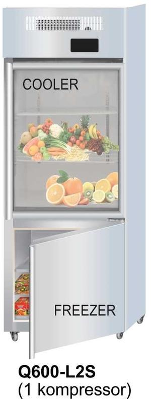 COMBI GLASS DOOR COOLER-FREEZER (Q600-L2S)