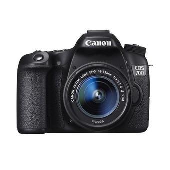 Canon DSLR EOS 70D - 20MP - 18-55mm STM Wi-Fi Deluxe Kit  