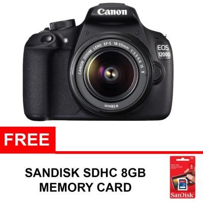 Canon EOS 1200D kit 18-55mm IS II Kamera DSLR + Memory Card Sandisk SDHC [8 GB]