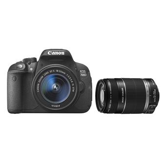 Canon EOS 700D(Black) with 18-55mm STM + 55-250mm IS II Twin Lens Kit  