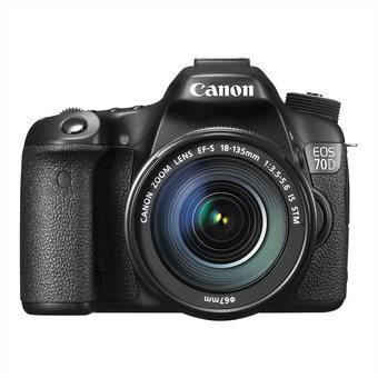 Canon EOS 70D Wifi Digital Camera Kit 18-135mm IS STM Lens - 20.2MP - Hitam  