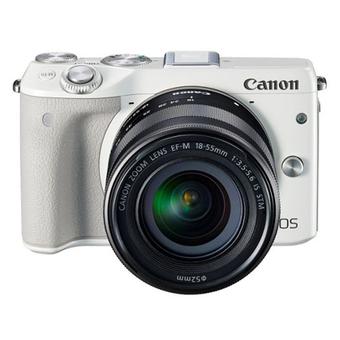 Canon EOS M3 - 24.2 MP - EF-M18-55mm Single Lens Kit - Putih  