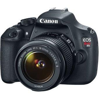 Canon EOS Rebel T5 DSLR Camera - 18MP - with 18-55mm IS Lens - Hitam  