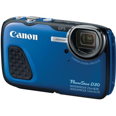 Canon PowerShot D-30 Blue Camera Pocket Waterproof + Memory Sandisk 8GB + Tas + Screen Guard