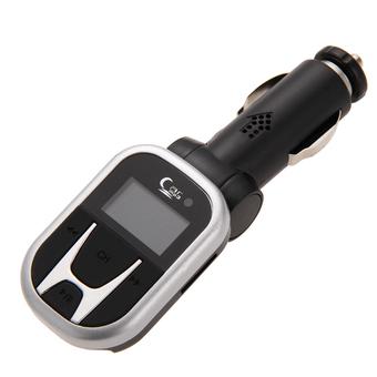 Car MP3 Player FM Transmitter with Remote Control Silver  