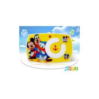 Cartoon Mouse Print Clip MP3 Player with TF Card Reader Yellow  